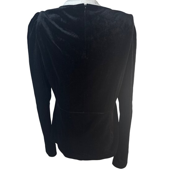 Princess Highway Size 12 Black Velvet Long Sleeve Top - Picture 7 of 15